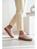 Dámské tenisky z přírodního semiše na platformě Vinceza 79597 růžové