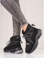 Praktické dámské sněhule černé bez podpatku Praktické dámské sněhule černé bez podpatku