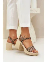 Sandály na podpatku  model 210703 Step in style