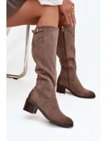 Kozačky na podpatku model 219142 Step in style Kozačky na podpatku model 219142 Step in style