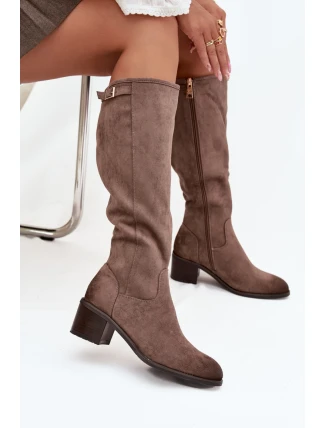 Kozačky na podpatku model 219142 Step in style Kozačky na podpatku model 219142 Step in style