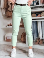 Dámské kalhoty slim fit s páskem TAIRONIK mint FashionStreet UY2541