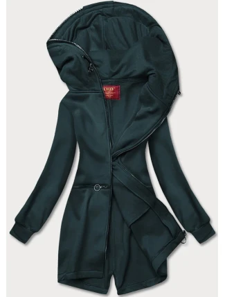 Tmavě zelená vypasovaná dámská mikina (AMG-17)