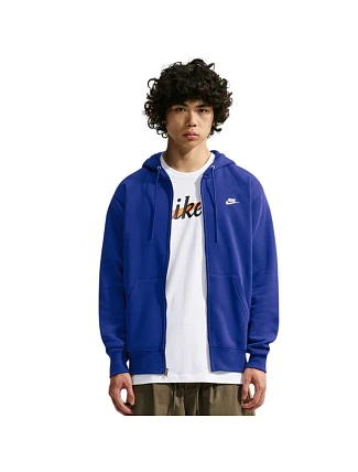 Pánská mikina Nike Club BB FZ Hoodie, modrá, FN3861 455