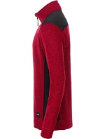 Daiber JN 864 Pánská pracovní fleece bunda 1/2 zip - Strong 02.0864 red melange/black Daiber JN 864 Pánská pracovní fleece bunda 1/2 zip - Strong 02.0864 red melange/black