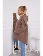 Zateplená mikina se zipem na zádech mocca Zateplená mikina se zipem na zádech mocca