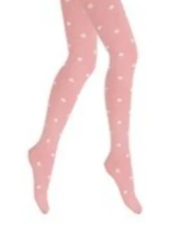 Vzorované punčocháče 6-11 let dívky RŮŽOVÉ 128/134