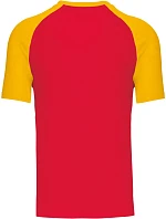 Kariban K 330 Baseballové tričko 20.K330 red/yellow