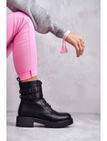 Dámské teplé kožené kozačky černe Silvor Dámské teplé kožené kozačky černe Silvor