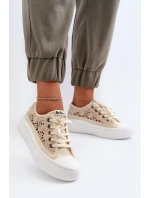 Dámské krajkové tenisky Lee Cooper LCW-23-44-1620 Beige