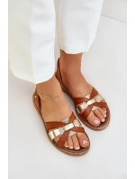 Zazoo 40382 Dámské kožené sandály hnědé
