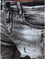 Pánské černé džínové kalhoty FashionStreet UX4358