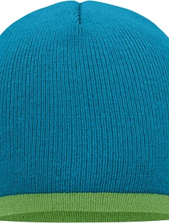 Daiber MB 7584 Pletená čepice s kontrastním lemem 03.7584 turquoise/lime green