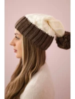 Milano fleecová čepice K203 ecru+mocca