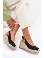 Dámské Sandály Na Klíně S Pletením Černé Tulliata