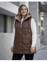 Tenké rukávy s kontrastním lemováním Goodlookin chocolate (B8585-14)