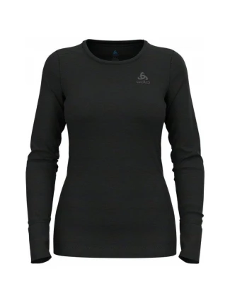 Odlo BL TOP crew neck l/s MERINO 200 dámské tričko velikost M Black