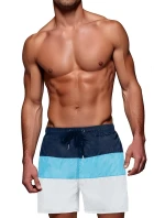 Pánské tmavě modré a bílé plavecké šortky FashionStreet SX2518