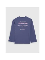 Dívčí tričko oversize s potiskem a dlouhým rukávem 4F 4FJRAW25TLONF589-33S