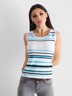 Dámský top AT TP 5038.28P bílý a modrý