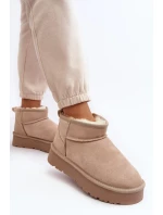 Módní semišové nízké sněhule Světle béžová Nucca