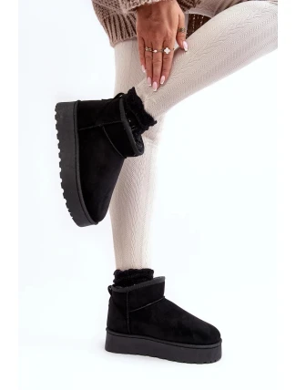 Dámské sněhule na platformě s kožešinovou podšívkou, černá Xamella Dámské sněhule na platformě s kožešinovou podšívkou, černá Xamella
