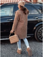 Dámský kabát z jehněčí kůže MOODLAY dlouhý béžový FashionStreet NY0726 Dámský kabát z jehněčí kůže MOODLAY dlouhý béžový FashionStreet NY0726