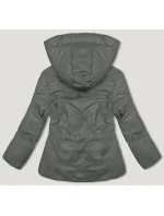 Zelená volná dámská zimní bunda (5M3185-236)