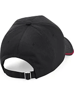 Beechfield B 25C 5 panelová kšiltovka "Authentic Piped Peak" 53.025C black/classic red