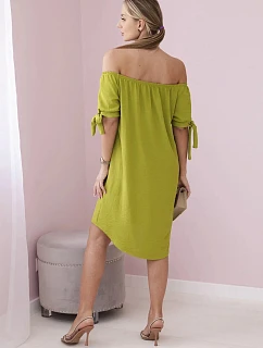 Šaty svázané na rukávech kiwi