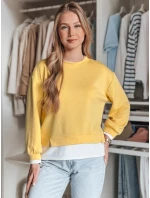 Dámská oversize mikina LUZZIO žlutá FashionStreet BY1380