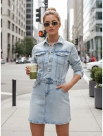 Džínové mini šaty JENSAGA modré FashionStreet EY2592
