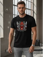Pánské tričko s potiskem ohnivé lebky NX058R