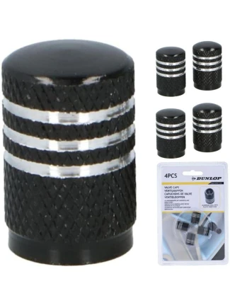 HLINÍKOVÉ ČEPIČKY VENTILŮ DUNLOP 4KS