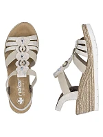 Dámské sandály espadrille pohodlné béžové Rieker 619B2-60