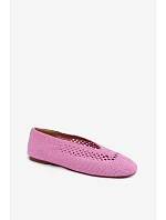 Otevřené Ploché Baleríny Růžové Hibisca Otevřené Ploché Baleríny Růžové Hibisca