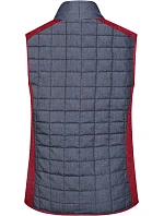 Daiber JN 739 Dámská pletená hybridní vesta 02.0739 red melange/anthracite melange Daiber JN 739 Dámská pletená hybridní vesta 02.0739 red melange/anthracite melange