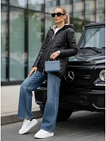 Dámská prošívaná bunda s kapucí černá FashionStreet TY5546