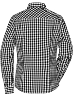 Daiber JN 616 Popelínová kostkovaná halenka s dl. rukávem 02.0616 black/white