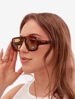 Dámské sluneční brýle s UV filtrem hnědo-zelené