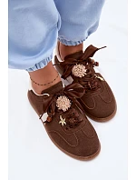 Dámské tenisky s ozdobami Čokoládové Lelora