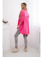 Bavlněná mušelínová košile Fuksja Bavlněná mušelínová košile Fuksja