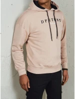 Pánská béžová mikina s potiskem FashionStreet BX5677