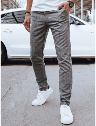 Pánské volnočasové kalhoty tmavě šedé FashionStreet UX4403