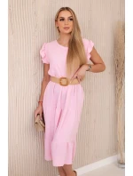 šaty s volánky světle růžová šaty s volánky světle růžová