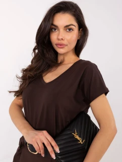 Tričko RV TS 4832.47P tmavě hnědé