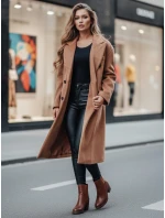 Dámský zimní kabát dlouhý oversize camel FashionStreet NY0766z