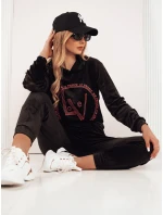VIP PRIVATE dámský velurový komplet černý FashionStreet AY0872