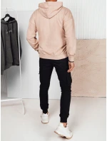 Pánská béžová mikina s potiskem FashionStreet BX5722