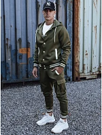 FashionStreet zelená pánská tepláková souprava AX0788 FashionStreet zelená pánská tepláková souprava AX0788
